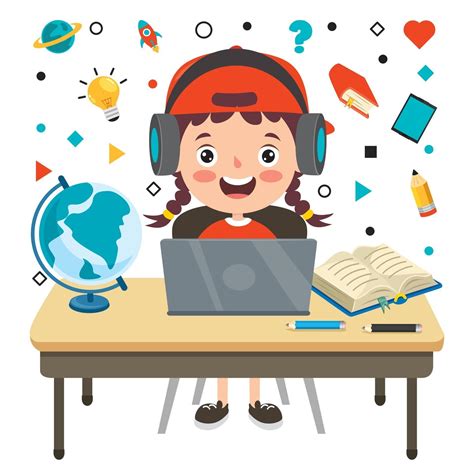 Online Learning Concept With Cartoon Character 2391030 Vector Art at Vecteezy