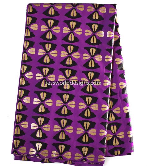 African tribal fabric, purple/metallic golden Hokui 6 yards TP77 | Tess World Designs | African ...