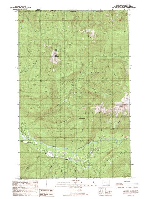 Glacier topographic map, WA - USGS Topo Quad 48121h8