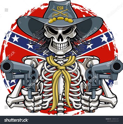 American Civil War Skeleton Cavalry Hat Stock Vector (Royalty Free ...