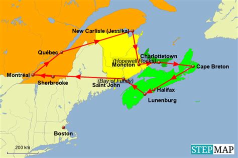 StepMap - Maritimes - Landkarte für Canada