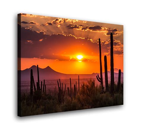 Arizona Desert Sunset Print Wall Art, Arizona Landscape Canvas Print ...