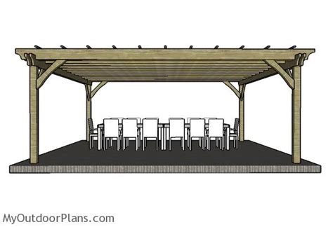 20x20 Pergola Plans | MyOutdoorPlans