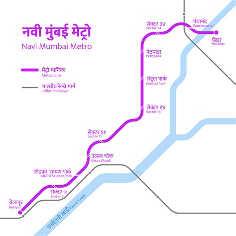 [OC] Transit diagram for Navi Mumbai Metro, India (underconstruction ...