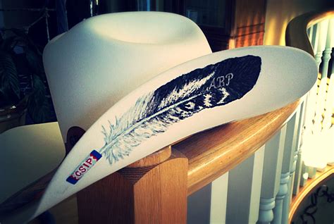 Feather painted cowboy hat Western Hats, Cowgirl Hats, Cowgirl Style ...