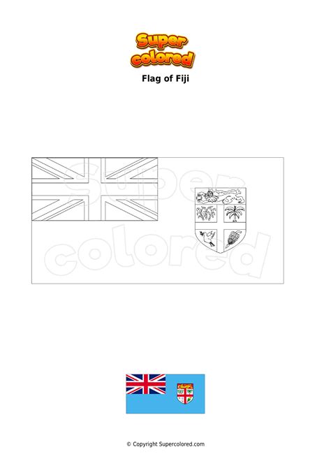 Coloring page Flag of Fiji - Supercolored.com