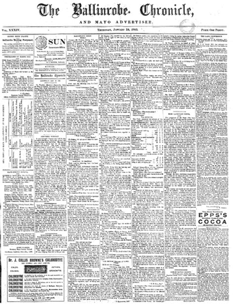 Newspaper Publication List | Irish News Archives