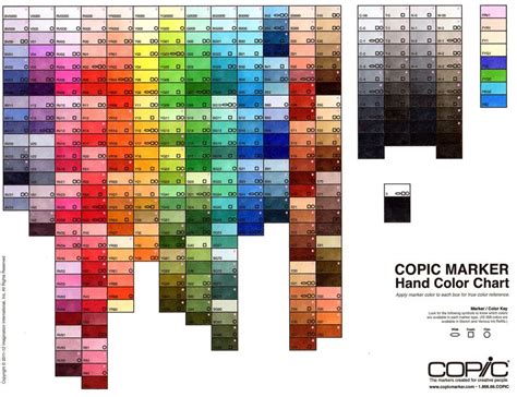 2012 Copic Hand Color Chart | Hand Coloured Copic Chart Coloring ...