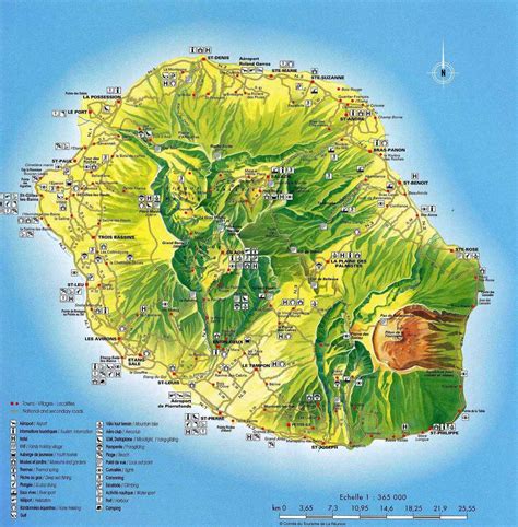 Ile de la Réunion : carte | Indian Ocean