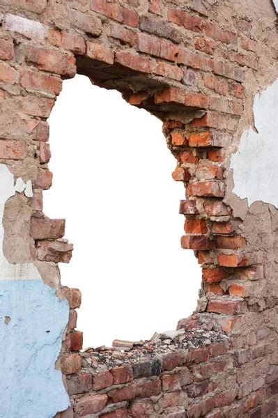 Hole in the brick wall with copy space — Stock Photo © Rangizzz #7321498