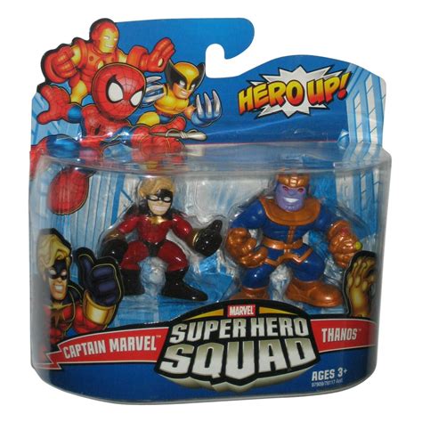 Marvel Super Hero Squad Captain Marvel & Thanos Figure Set 2-Pack ...