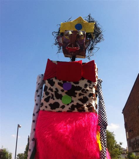 This is a giant puppet that was created by local families for our 'Get Together Festival' which ...