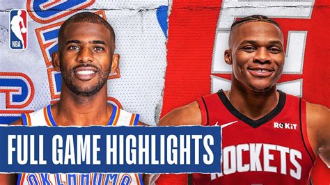 THUNDER at ROCKETS | FULL GAME HIGHLIGHTS | January 20, 2020 - YouTube