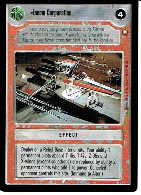 STAR WARS CCG SPECIAL EDITION LIGHT SIDE RARE INCOM CORPORATION - Phoenix Cards