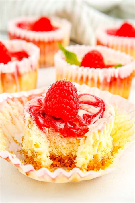 Raspberry Swirl Cheesecake Cupcakes • Food Folks and Fun