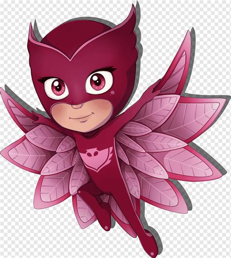 PJ Masks Owlette illustration, Cartoon Dino Character Mask, others, fictional Character, magenta ...