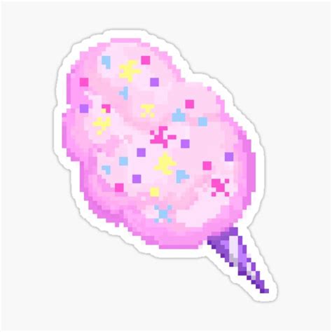 "Pixel Art Cotton Candy" Sticker for Sale by rebeccamyers | Redbubble