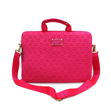 Marc By Marc Jacobs Pop Pink Neoprene 15 Inch Laptop Bag/ Messenger Bag #M6122260 | Marc By Marc ...