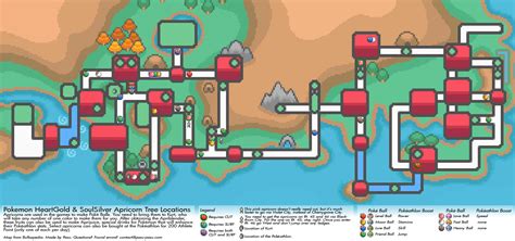 Pokemon HeartGold Version Apricorn Location Map Map for DS by Pasukaru - GameFAQs