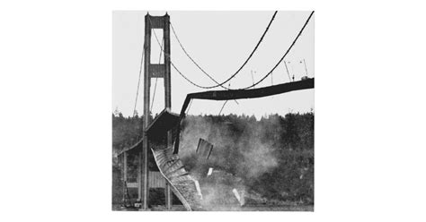 "Galloping Gertie" Tacoma Narrows Bridge Collapse Faux Canvas Print ...