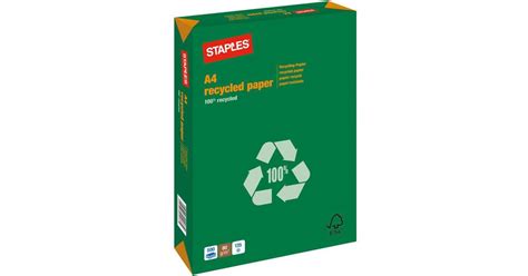 Staples Recycled Paper 80g A4 500 • Se PriceRunner