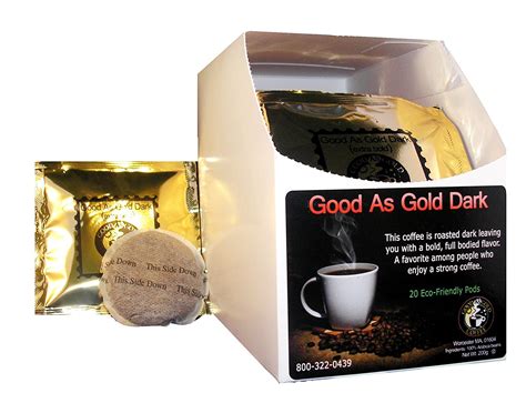 Dark Roast Coffee Pods - Good As Gold Coffee - (1 box / 20 Coffee Pods) free image download