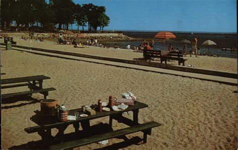 Bayley Beach Rowayton, CT Postcard