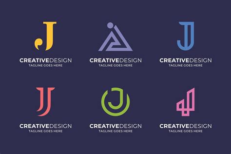 Flat design J logo vector template collection 10692131 Vector Art at ...