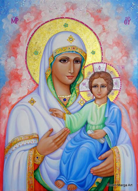 Bhakti Marga Art: Painting of Mother of God-Icons