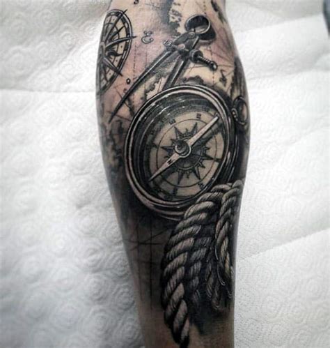 40 Nautical Sleeve Tattoos For Men - Seafaring Ink Deisgn Ideas