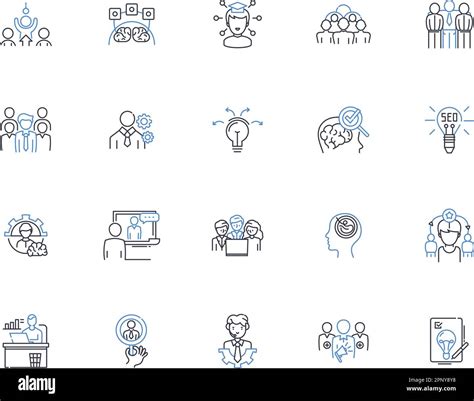 Cogitators line icons collection. Artificial, Intelligence, Cognition, Processing, Thinking ...