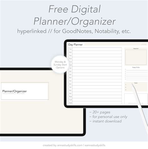 Free Goodnotes Planner Template