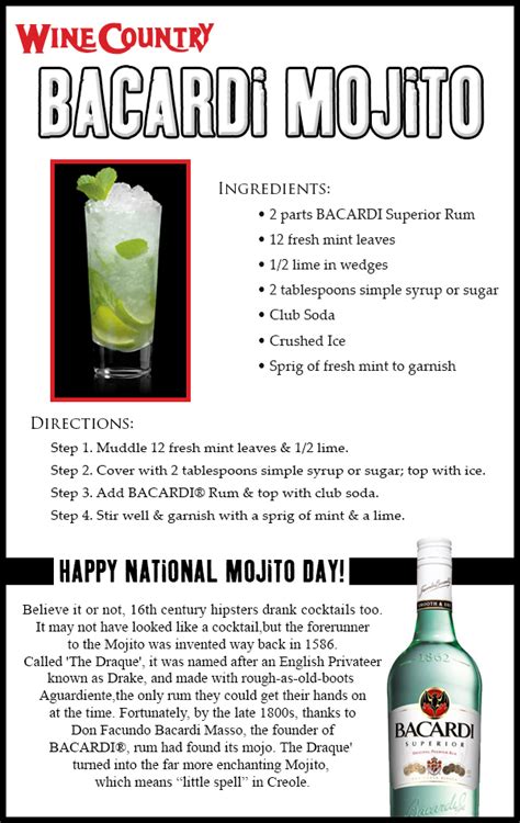 Wine Country New Jersey: Cocktail Country: Bacardi Mojito