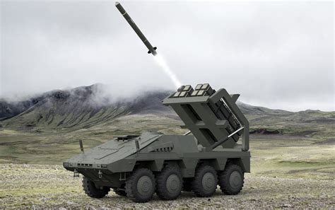 MBDA’s concept for a ground-launched Brimstone missile mounted on Boxer to provide a precision ...