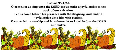 Christian Images In My Treasure Box: Harvest Banner - Psalms 95:1,2,6