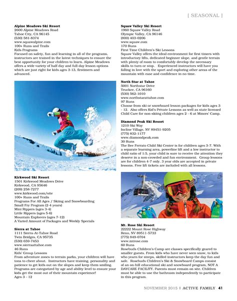 Ski Resort Guide - Active Family Magazine