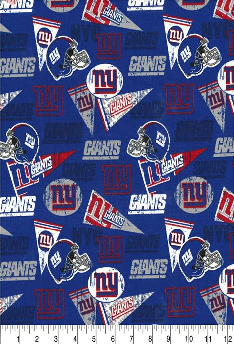 New York Giants Fabric 100% Cotton Quarter Yard | Etsy