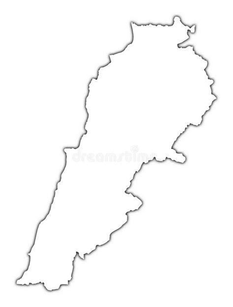 Lebanon outline map stock illustration. Illustration of high - 4635143