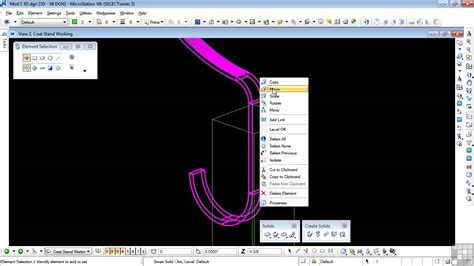 Bentley MicroStation V8i 3D Tutorial | Coat Hanger Exercise - YouTube