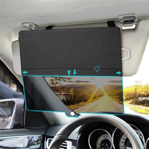 Amazon.com: NAZZO Sun Visor Extender for Car, Sun Blocker with PC ...