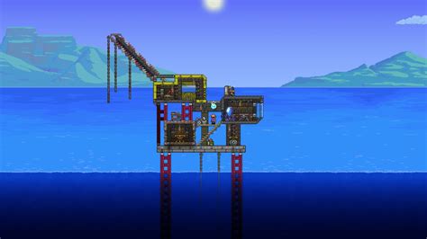 I made my ocean pylon an oil rig : r/Terraria