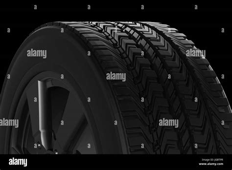 3d rendering black tire texture on black background Stock Photo - Alamy