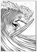 Surfing Coloring Pages  Ride The Waves Of Creativity CrayonAZCom sketch template