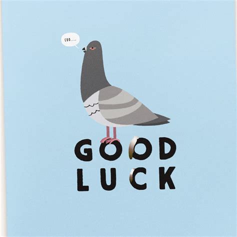 Good Luck Card Bird Poop | Etsy