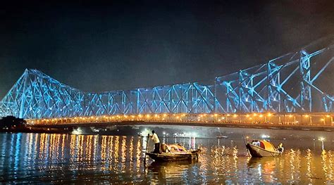 World Autism Awareness Day | Kolkata's landmark Howrah Bridge illuminates in blue - Telegraph India