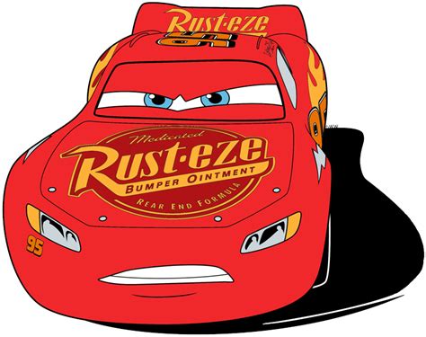 Clip art of Lightning McQueen from Disney Pixar's Cars, revved up and ready to go #disney, # ...