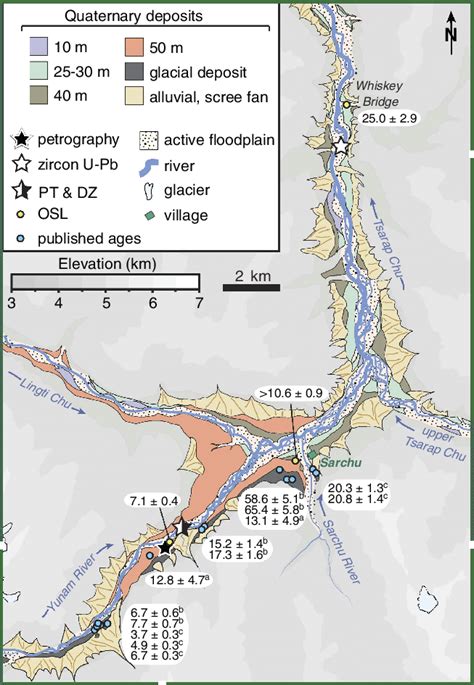 Geomorphological map of the eastern Zanskar River basin and Sarchu... | Download Scientific Diagram