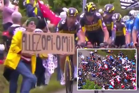 Police hunt for female Tour de France fan who caused massive crash with ...