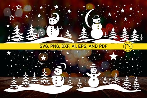 Cricut Christmas Snowman SVG Bundle - So Fontsy