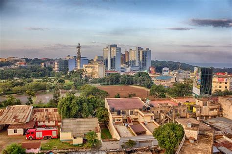 Kisumu Skyline at dusk editorial stock image. Image of town - 169391439